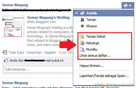 Daftar Lingkaran Pertemanan Facebook