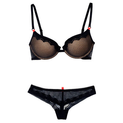 Lingerie on Mesh  Huit  Bra   65 60  And Thong   46 40  After Discount  Originally