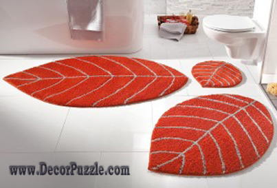  modern bathroom rug sets and bathmats 2015 Bad orange carpets 