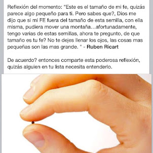 el tamaño de mi fe