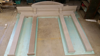 Custom limestone door surround