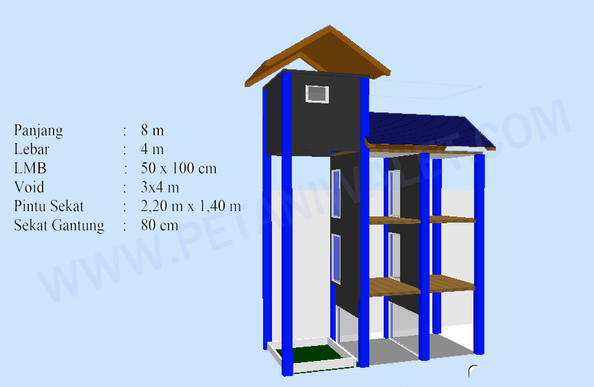 Gambar Desain Rumah  8 X 15 2 Lantai Desain Rumah  Mesra