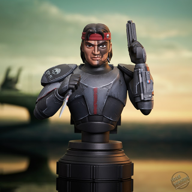 Gentle Giant Star Wars The Clone Wars Hunter Animated Mini-Bust 01(1)