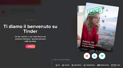 tinder via web su PC