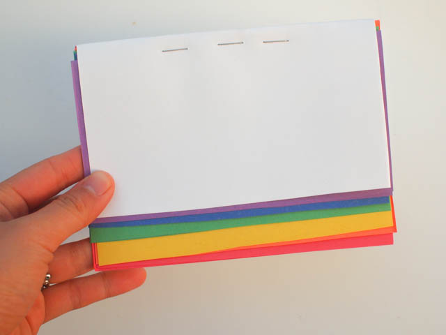 How to make a rainbow notebook with kids