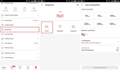 cara top up shopeepay pc