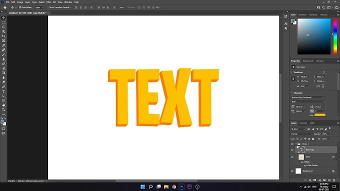3D Text in Photoshop Template Download