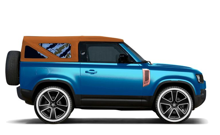 This Custom Land Rover Defender Has Convertible Roof Top