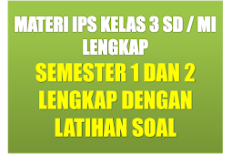 Materi Pelajaran Ips Sd Kelas 3 Semester 1/2