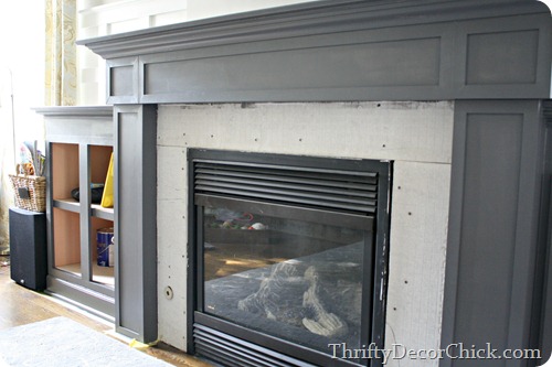 gray fireplace