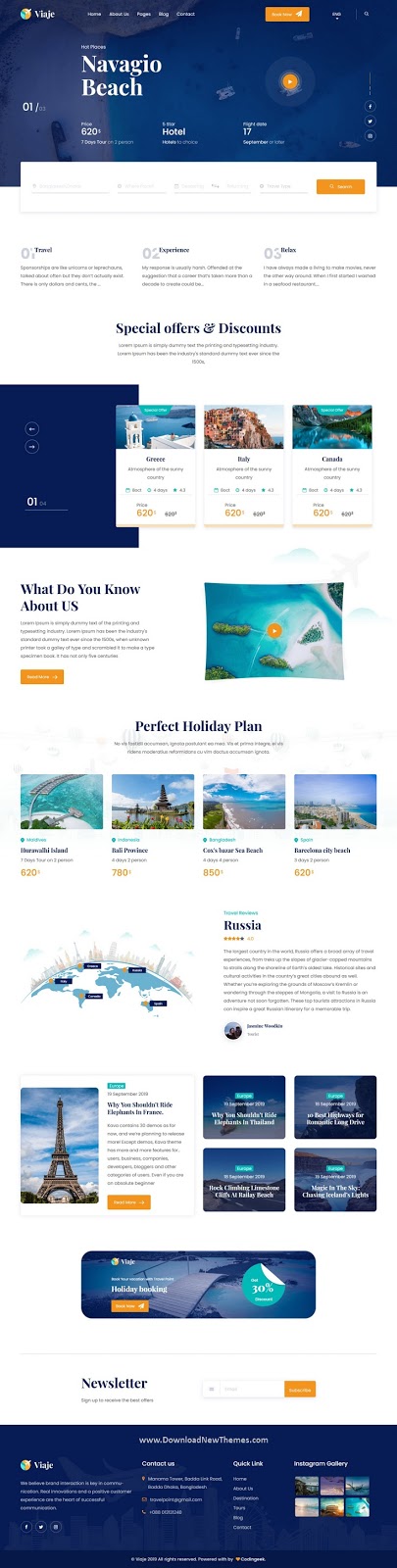 Best Travel and Tour Template