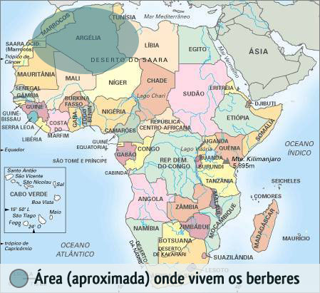 mapa bérberes