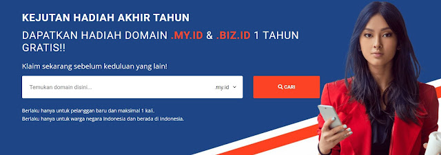 Promo Website Menyediakan Domain Gratis My.Id dan Biz.Id