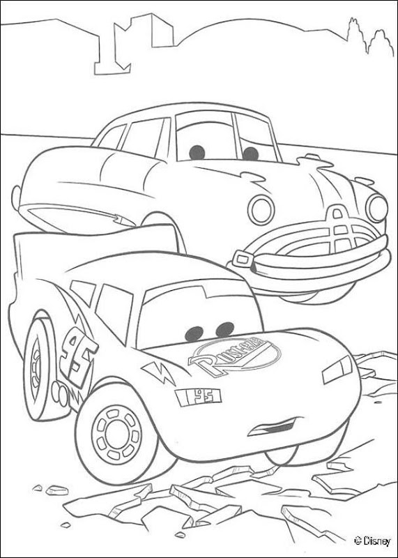 Disney Cars : Lightning Mcqueen Coloring Pages title=