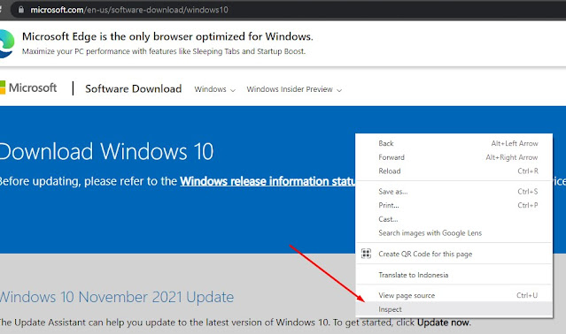 Cara Download ISO Windows 10