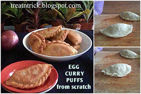 Egg Curry Puffs from scratch Recipe @ treatntrick.blogspot.com
