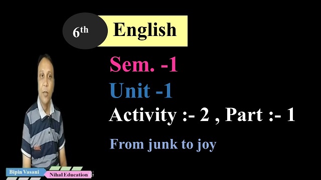6th English | unit -1 | Activity -2 | Part -1 | New text book 