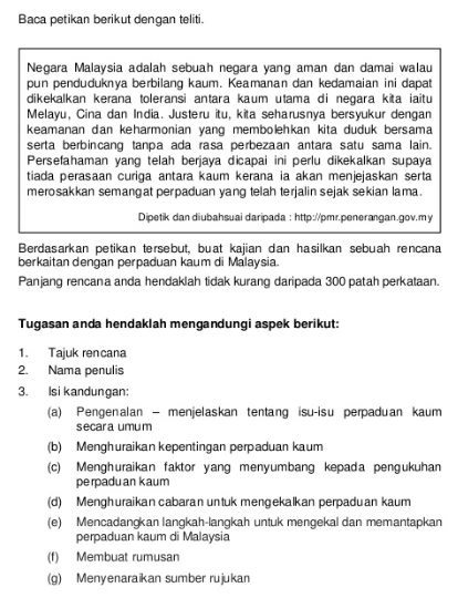 Contoh Isi Kandungan Laporan - Contoh Yuk