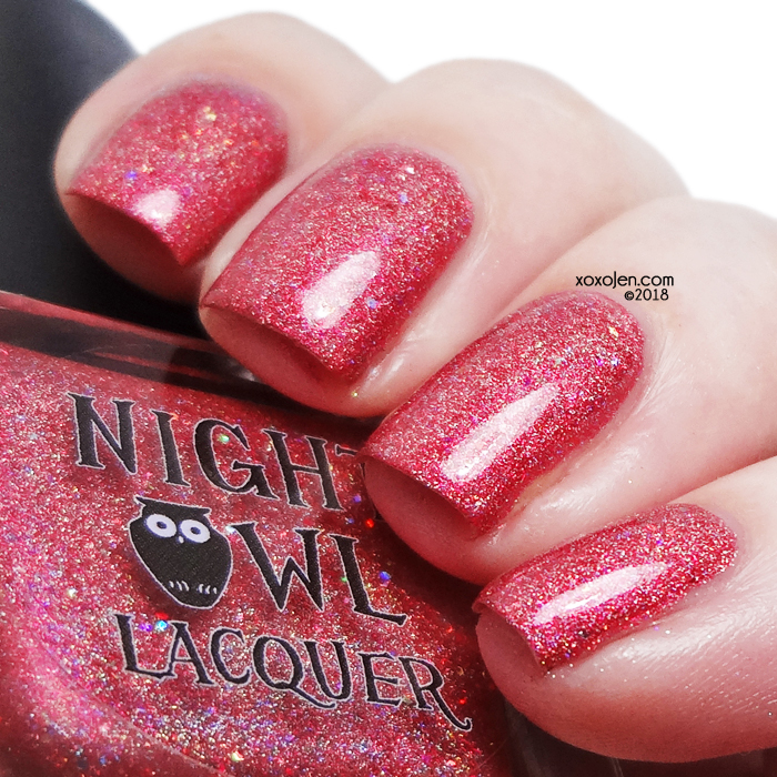xoxoJen's swatch of Night Owl Lacquer Holo Love