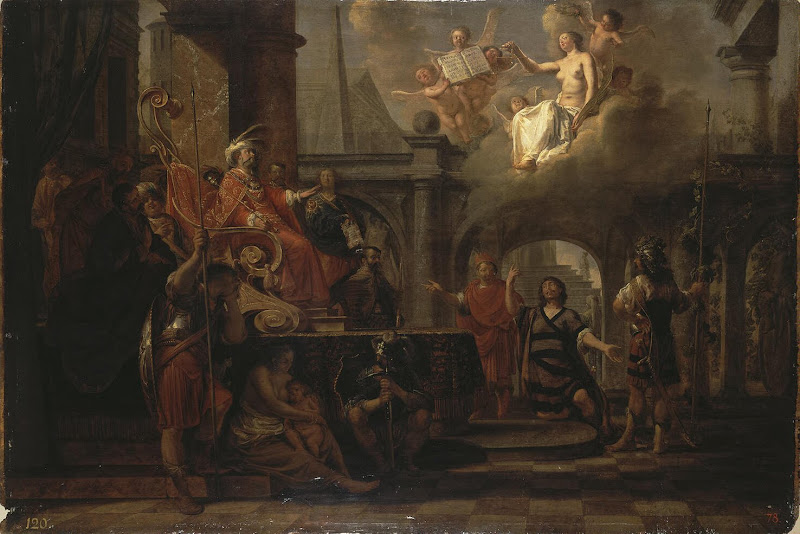 Zorovavel and Darius by Nikolaus Knupfer - Christianity, Religious Paintings from Hermitage Museum
