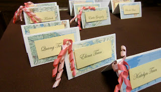 Place cards for Leo and Christina's wedding.  Photo by Patricia Stimac