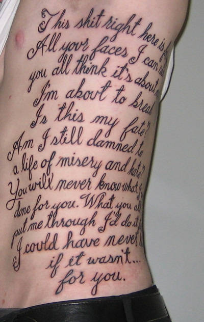 lyrics tattoos