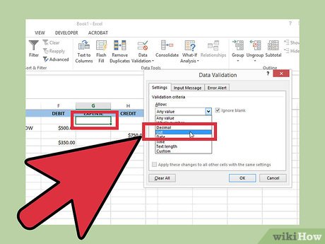 How To Create A Simple Checkbook Register With Microsoft Excel Create A Simple Checkbook Register