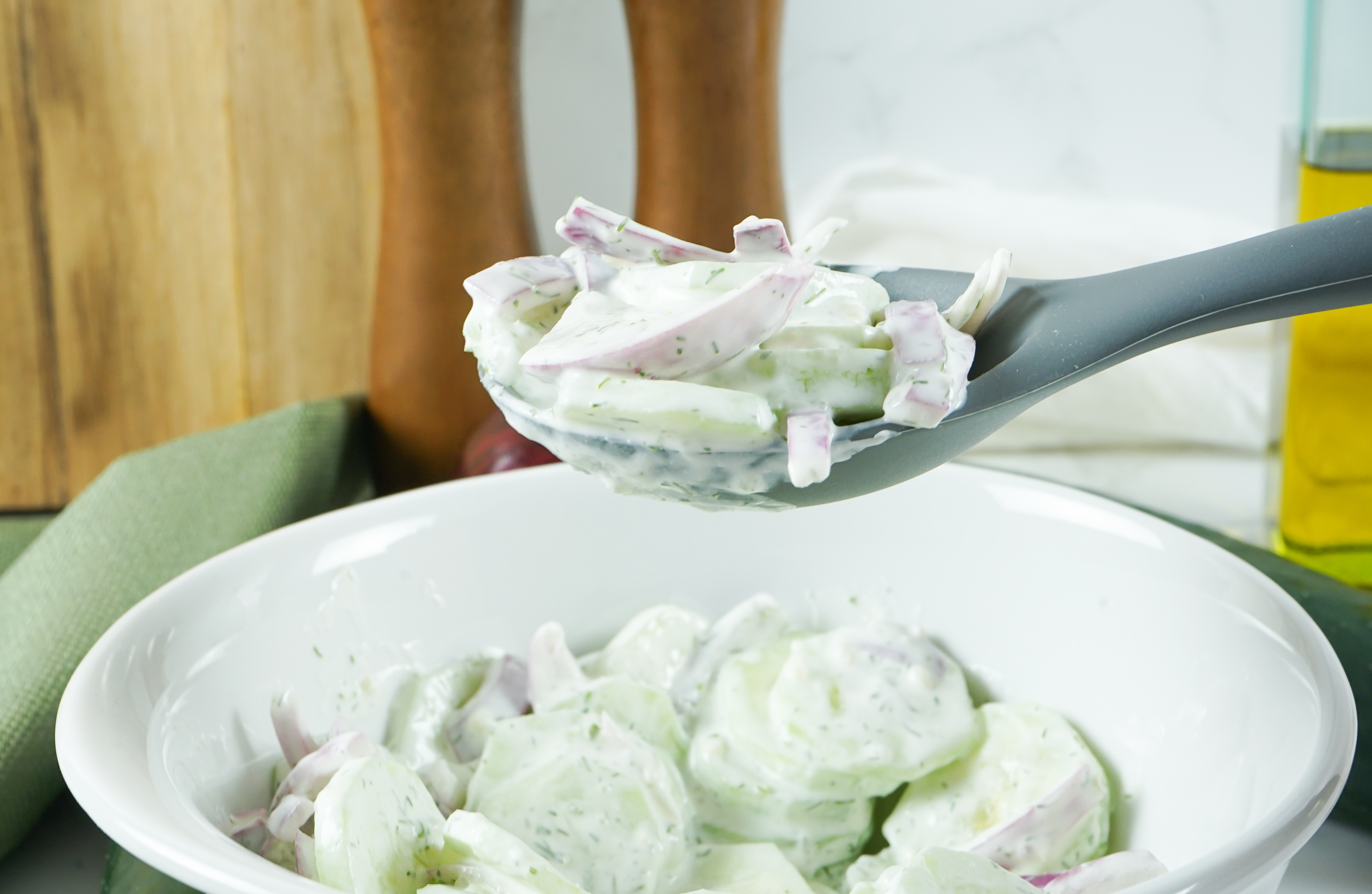 Cucumber Salad • Cool & Creamy!