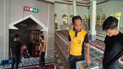 Terima Laporan Warga,Kanit Res Polsek Kajang Selidiki kasus pencurian isi Celengan Kotak Amal Masjid