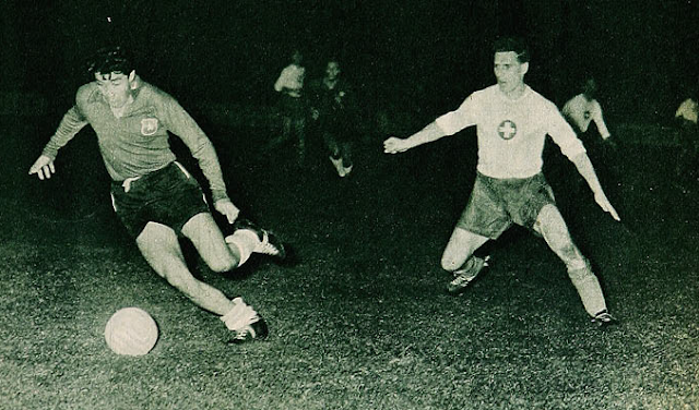 Suiza y Chile en partido amistoso, 6 de abril de 1960