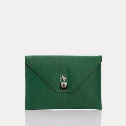  Envelope emerald tablet clutch 