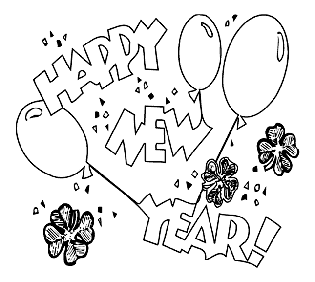 Download New Year Coloring Pages: June 2010