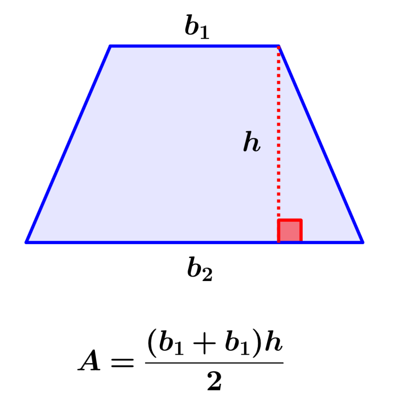 formula del area de un trapecio