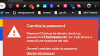 Avviso password compromessa o già usata da Google