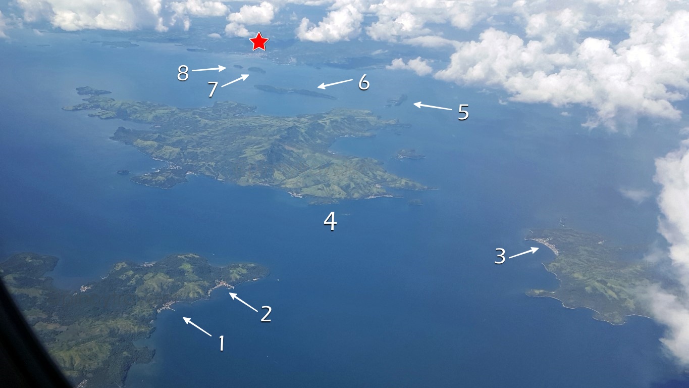 aerial view of parts of Daram, Zumarraga and Villareal in Western Samar