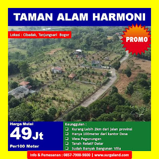 Dijual Kavling Termurah di Bogor Taman Alam Harmoni