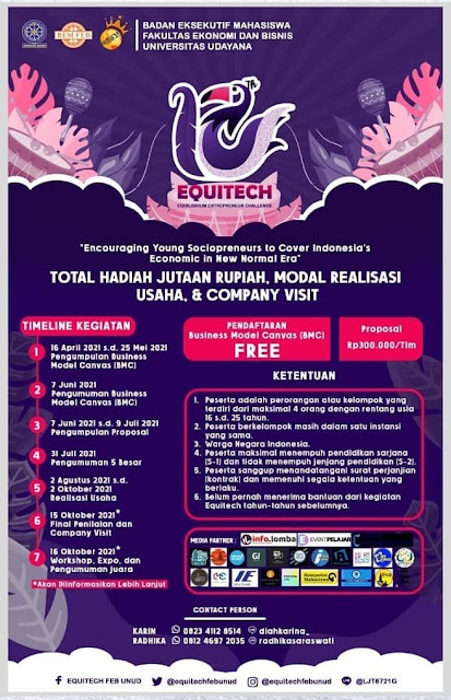 INFO PERPANJANGAN PENDAFTARAN DAN PENGUMPULAN BUSINESS MODEL CANVAS (BMC) 12th EQUITECH]