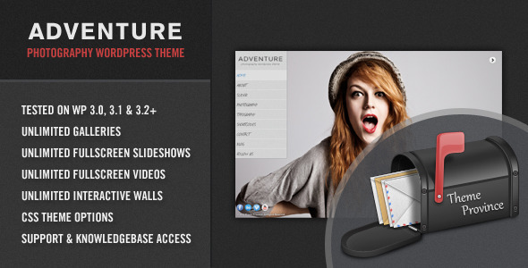 Adventure - A Unique Photography WordPress Theme - ThemeForest Item for Sale