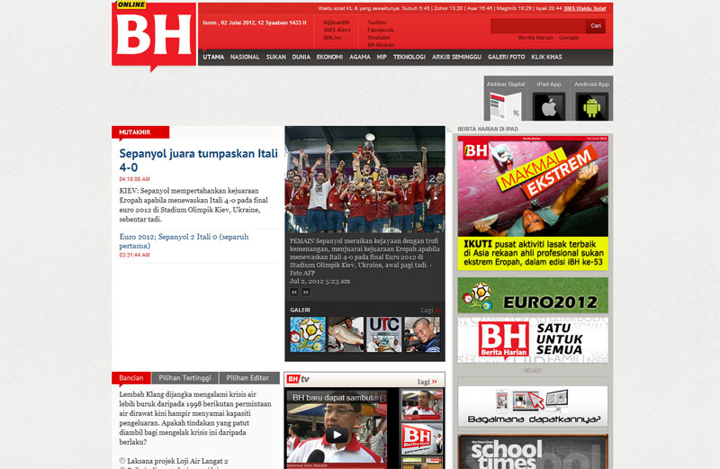 Wajah baru Berita Harian Online ~ peaqour online v5