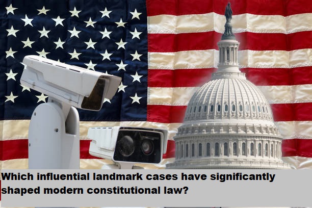 Which influential landmark cases have significantly shaped modern constitutional law?