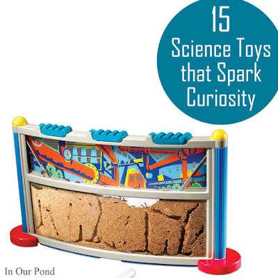 Toys that Spark Curiosity- a gift guide from In Our Pond  #science #christmas #holidays #birthday #kids #toys