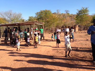 Children in Zambia receive Operation Christmas Child shoeboxes.