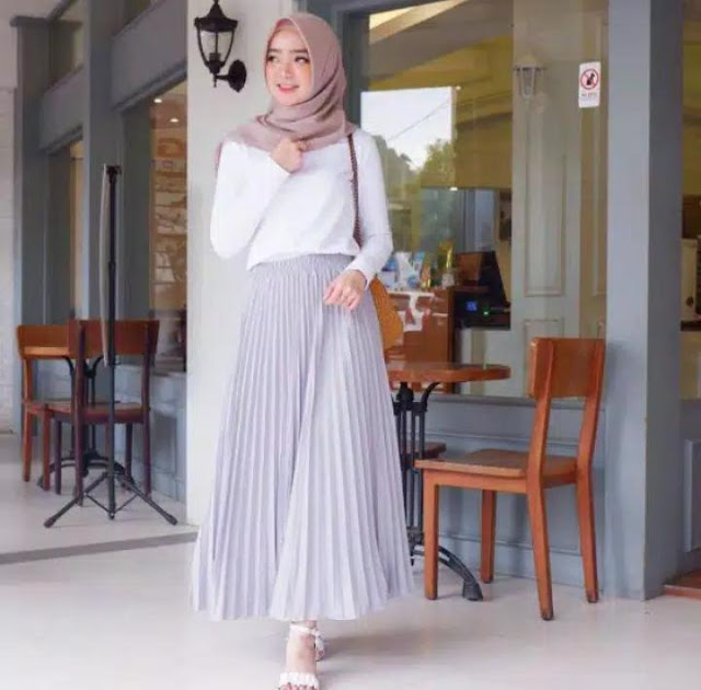 Rok Polos plisket- Butik Busana Muslim Terbesar dan Terlengkap 