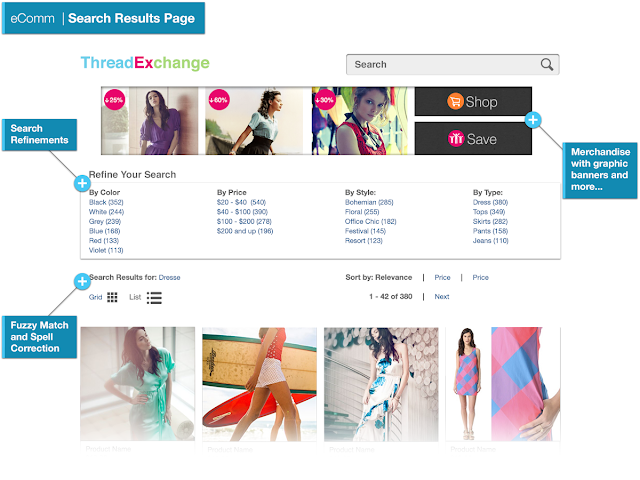Site search results page