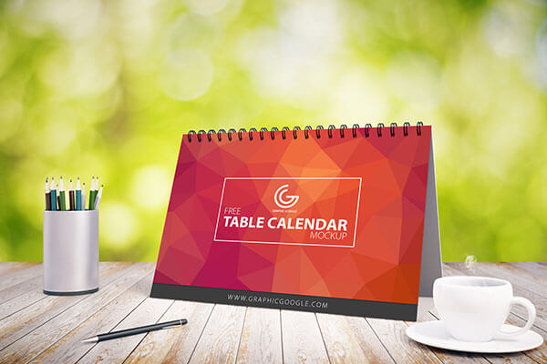 Mockup PSD Kalender 2019 Terbaru - Free Table Calendar Mock-up For 2017