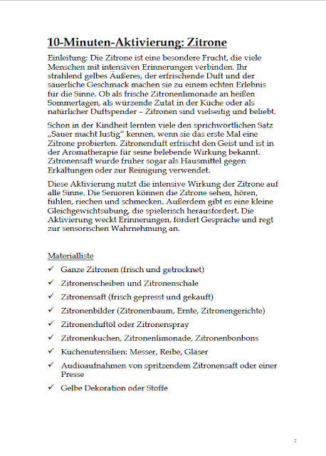 10 Minuten Aktivierung: Zitrone