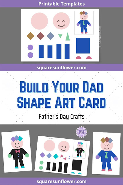 DIY Shape Art Card For Dad