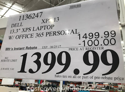 Deal for the Dell XPS 13 Laptop with Office 365 Personal at Costco