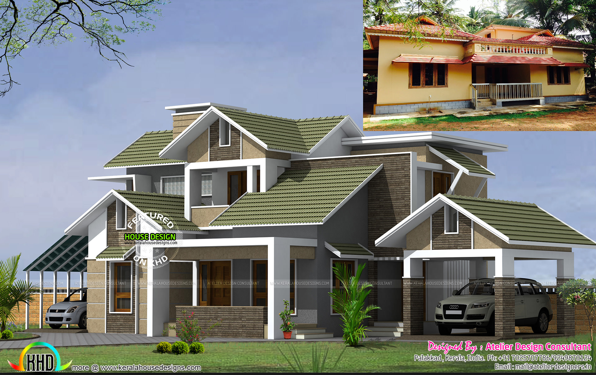 22 years old  home  turned to modern style  home  Kerala  