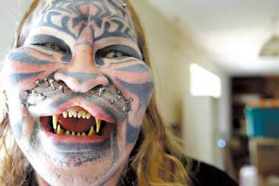 Tattoos  Wrong on On His Lips Went Horribly Wrong Dennis Avner The Catman